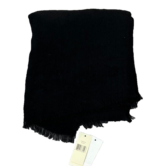 (NWT) Collection Eighteen XllX Black Oversized Eyelash Fringed Wrap/Scarf OS - Picture 12 of 14